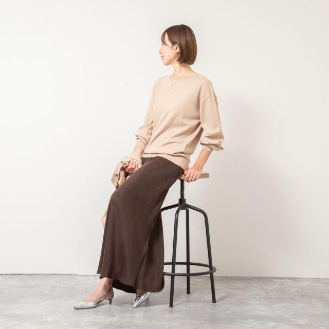 セカンドノーリーズ（2nd NOLLEY’S）/《手洗い可能》《アンサンブル対応》バウンドウールクルーネックプルオーバー