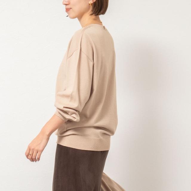 セカンドノーリーズ（2nd NOLLEY’S）/《手洗い可能》《アンサンブル対応》バウンドウールクルーネックプルオーバー