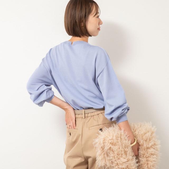 セカンドノーリーズ（2nd NOLLEY’S）/《手洗い可能》《アンサンブル対応》バウンドウールクルーネックプルオーバー
