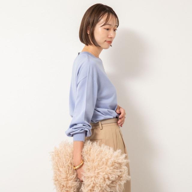 セカンドノーリーズ（2nd NOLLEY’S）/《手洗い可能》《アンサンブル対応》バウンドウールクルーネックプルオーバー