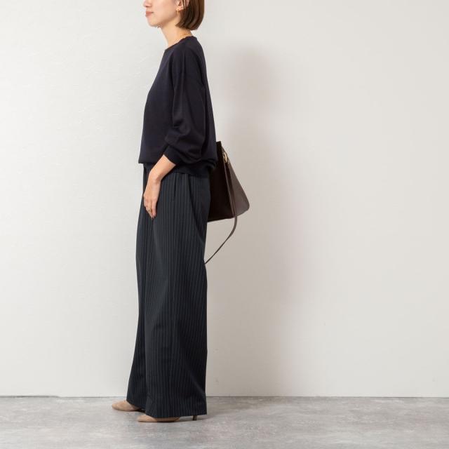 セカンドノーリーズ（2nd NOLLEY’S）/《手洗い可能》《アンサンブル対応》バウンドウールクルーネックプルオーバー