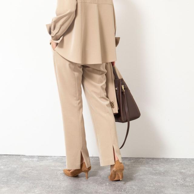 ノーリーズ（NOLLEY’S）/《セットアップ対応》ウォッシャブルストレッチギャババックスリットパンツ