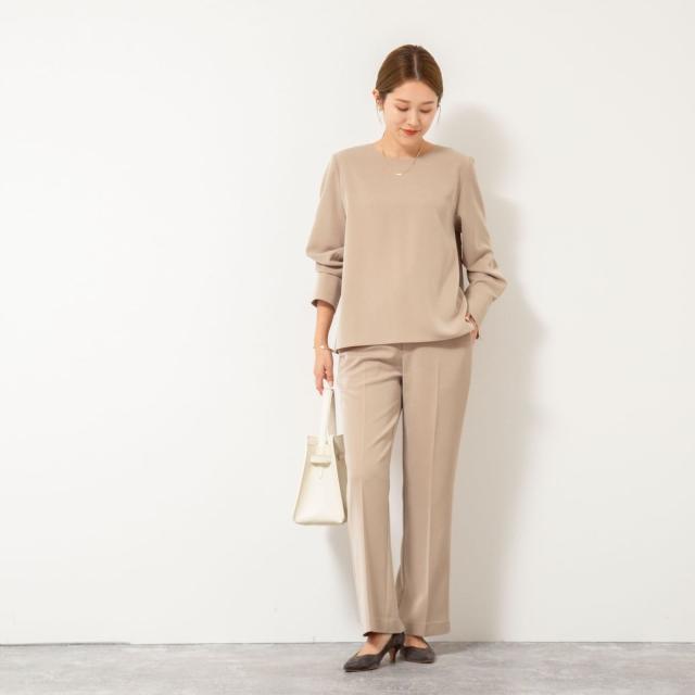 ノーリーズ（NOLLEY’S）/《セットアップ対応》ウォッシャブルストレッチギャババックスリットパンツ