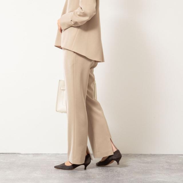 ノーリーズ（NOLLEY’S）/《セットアップ対応》ウォッシャブルストレッチギャババックスリットパンツ