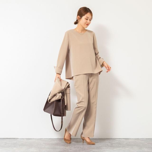 ノーリーズ（NOLLEY’S）/《セットアップ対応》ウォッシャブルストレッチギャババックスリットパンツ