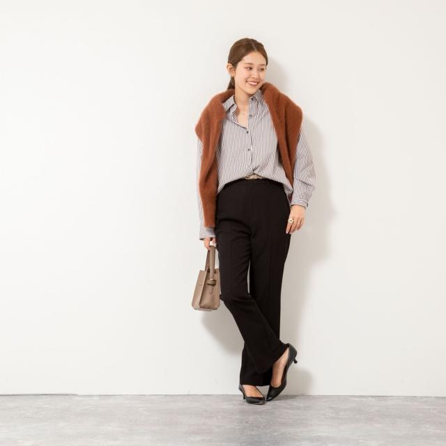 ノーリーズ（NOLLEY’S）/《セットアップ対応》ウォッシャブルストレッチギャババックスリットパンツ