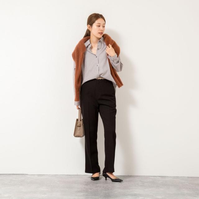 ノーリーズ（NOLLEY’S）/《セットアップ対応》ウォッシャブルストレッチギャババックスリットパンツ