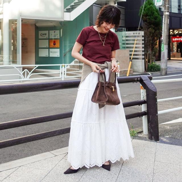 マクウェル（MAQWEL）/【MAQWEL/マクウェル】《セットアップ対応》ウォッシャブルエンブロイダリーレーススカート