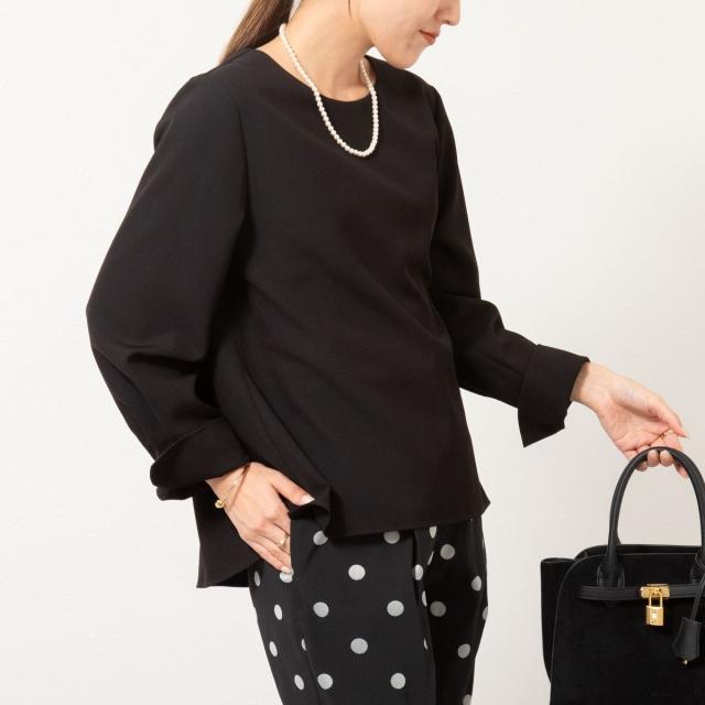 ノーリーズ（NOLLEY’S）/《セットアップ対応》ウォッシャブルストレッチギャババックフレアブラウス