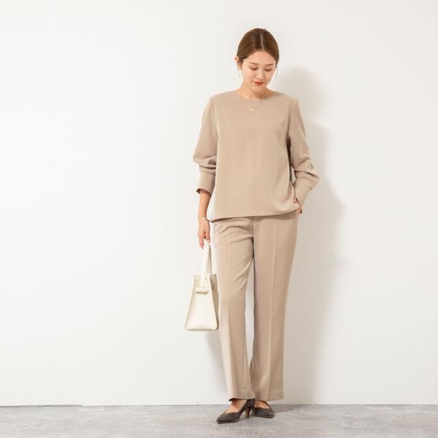 ノーリーズ（NOLLEY’S）/《セットアップ対応》ウォッシャブルストレッチギャババックフレアブラウス