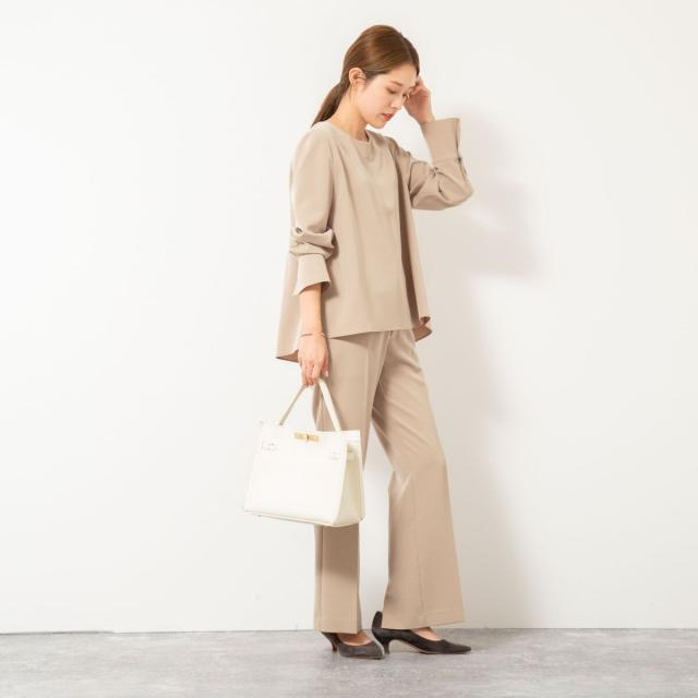 ノーリーズ（NOLLEY’S）/《セットアップ対応》ウォッシャブルストレッチギャババックフレアブラウス