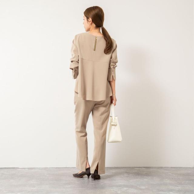 ノーリーズ（NOLLEY’S）/《セットアップ対応》ウォッシャブルストレッチギャババックフレアブラウス