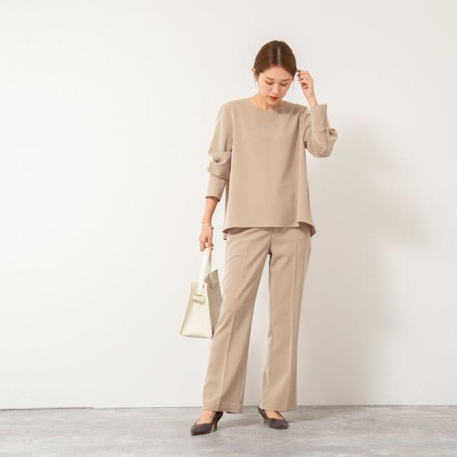 ノーリーズ（NOLLEY’S）/《セットアップ対応》ウォッシャブルストレッチギャババックフレアブラウス