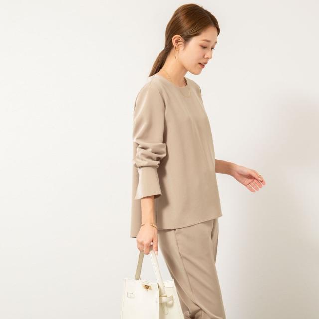 ノーリーズ（NOLLEY’S）/《セットアップ対応》ウォッシャブルストレッチギャババックフレアブラウス