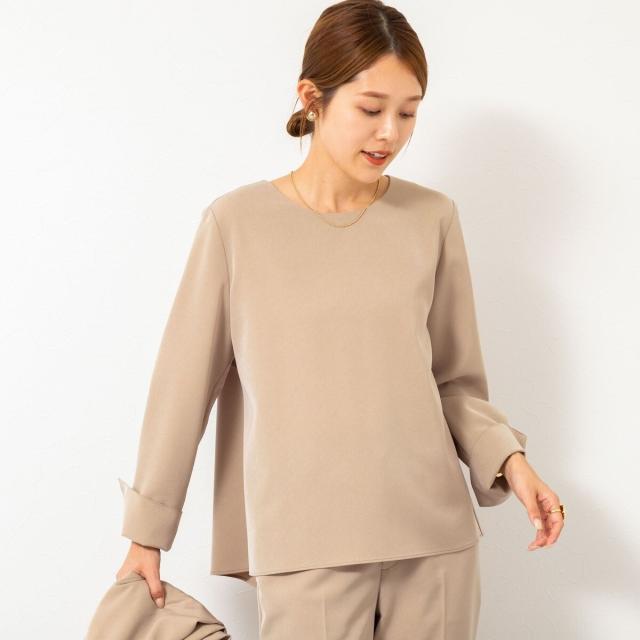 ノーリーズ（NOLLEY’S）/《セットアップ対応》ウォッシャブルストレッチギャババックフレアブラウス