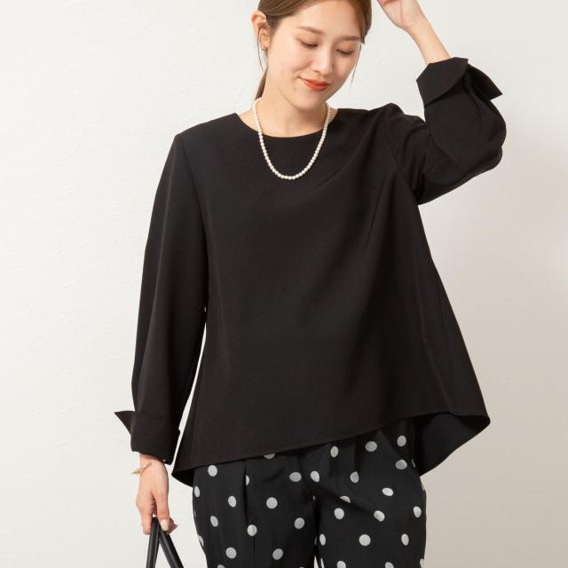 ノーリーズ（NOLLEY’S）/《セットアップ対応》ウォッシャブルストレッチギャババックフレアブラウス