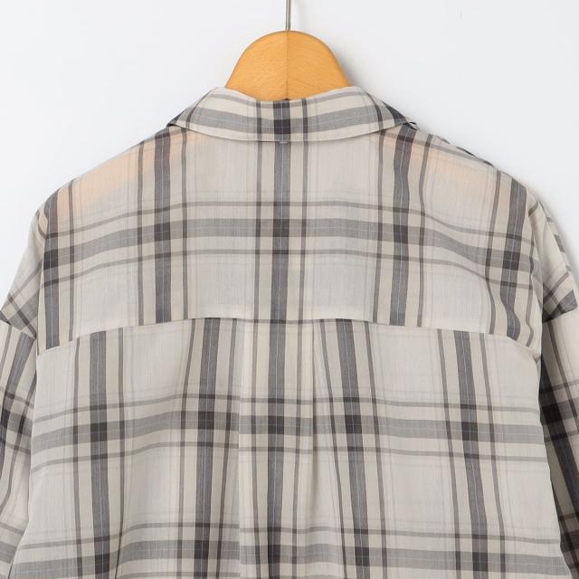 ノーリーズ（NOLLEY'S）/ウォッシャブルリボン付きチェックシャツの