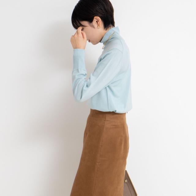 ノーリーズソフィー（NOLLEY’S sophi）/《手洗い可能》18Gウール100%ハイネックプルオーバー