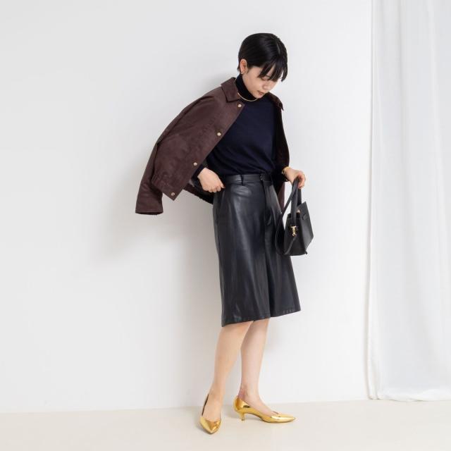 ノーリーズソフィー（NOLLEY’S sophi）/《手洗い可能》18Gウール100%ハイネックプルオーバー