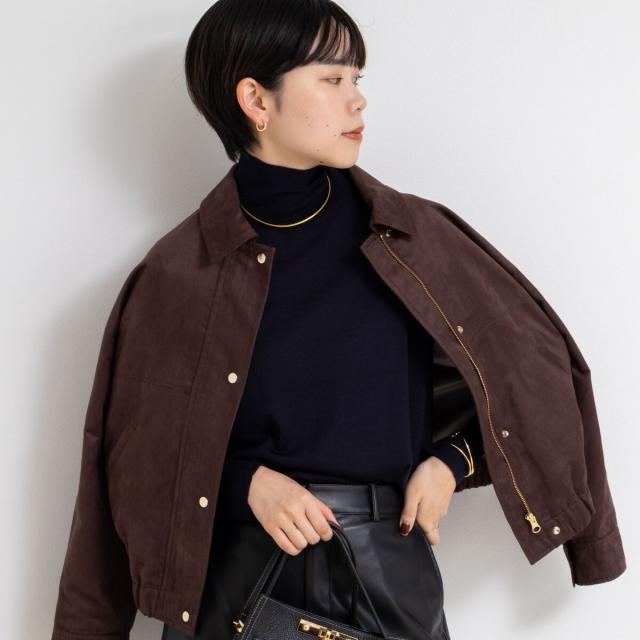 ノーリーズソフィー（NOLLEY’S sophi）/《手洗い可能》18Gウール100%ハイネックプルオーバー