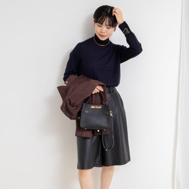 ノーリーズソフィー（NOLLEY’S sophi）/《手洗い可能》18Gウール100%ハイネックプルオーバー