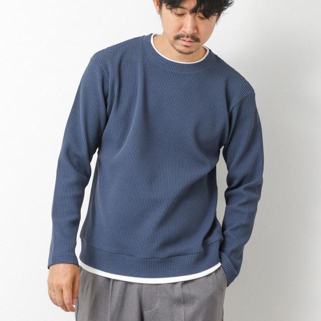 ノーリーズ グッドマン（NOLLEY’S goodman）/【IRM】《吸水速乾/UVカット》ワッフルダブルカラー LS Tee 25AW