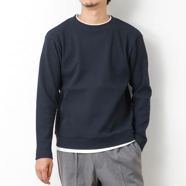 ノーリーズ グッドマン（NOLLEY’S goodman）/【IRM】《吸水速乾/UVカット》ワッフルダブルカラー LS Tee 25AW