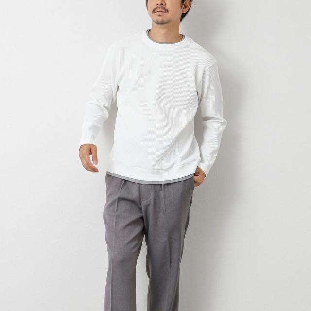 ノーリーズ グッドマン（NOLLEY’S goodman）/【IRM】《吸水速乾/UVカット》ワッフルダブルカラー LS Tee 25AW
