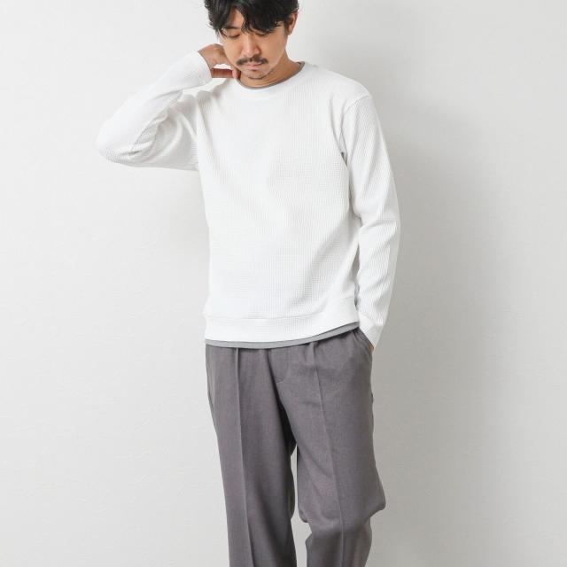 ノーリーズ グッドマン（NOLLEY’S goodman）/【IRM】《吸水速乾/UVカット》ワッフルダブルカラー LS Tee 25AW