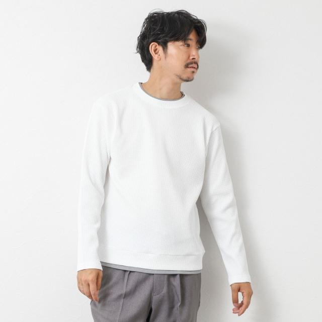ノーリーズ グッドマン（NOLLEY’S goodman）/【IRM】《吸水速乾/UVカット》ワッフルダブルカラー LS Tee 25AW