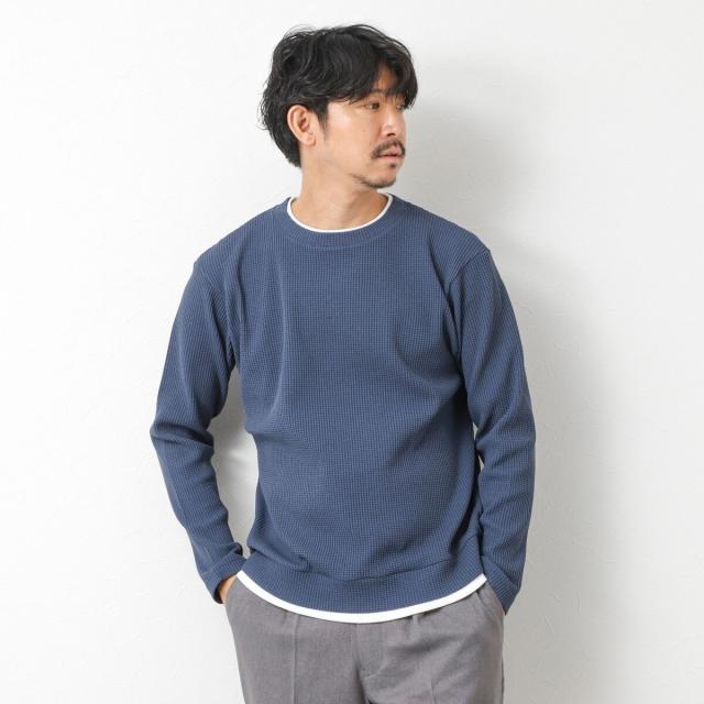 ノーリーズ グッドマン（NOLLEY’S goodman）/【IRM】《吸水速乾/UVカット》ワッフルダブルカラー LS Tee 25AW