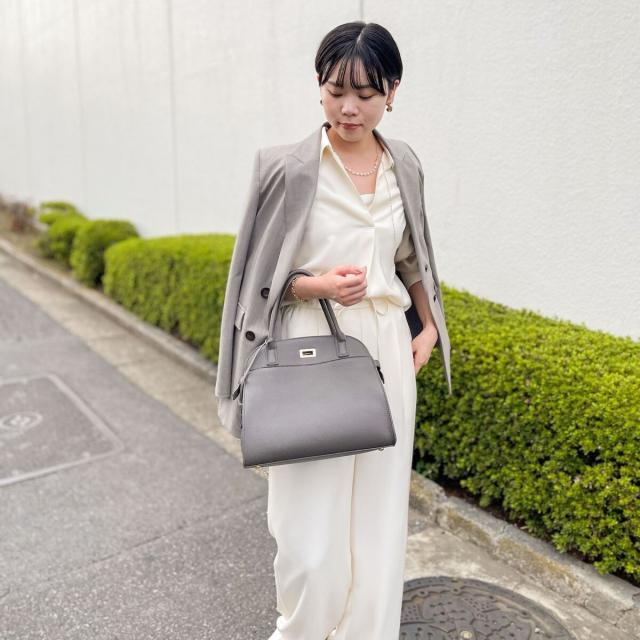 ノーリーズソフィー（NOLLEY’S sophi）/《morisachiシリーズとセットアップ対応》ウォッシャブルダブルサテンスキッパーブラウス