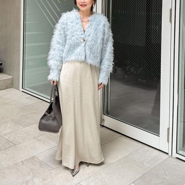 ノーリーズソフィー（NOLLEY’S sophi）/《手洗い可能》カール起毛ショートカーディガン