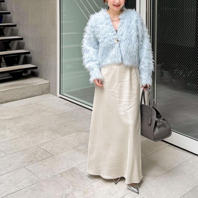 ノーリーズソフィー（NOLLEY’S sophi）/《手洗い可能》カール起毛ショートカーディガン