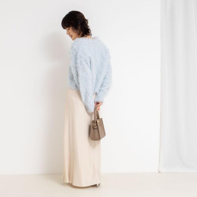 ノーリーズソフィー（NOLLEY’S sophi）/《手洗い可能》カール起毛ショートカーディガン