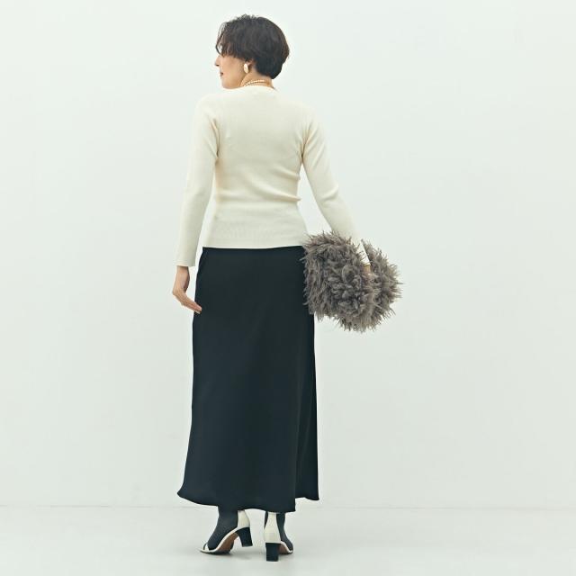 ノーリーズソフィー（NOLLEY’S sophi）/《アンサンブル対応》《手洗い可能》カシミヤ混リブVネックカーディガン