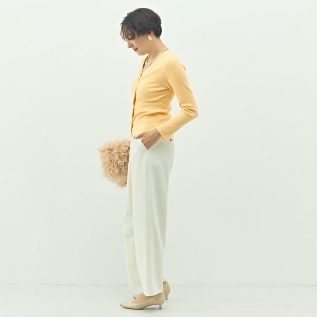 ノーリーズソフィー（NOLLEY’S sophi）/《アンサンブル対応》《手洗い可能》カシミヤ混リブVネックカーディガン