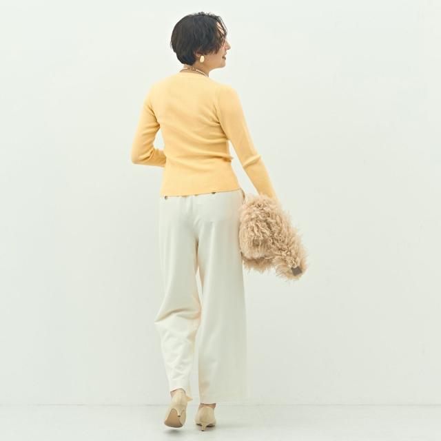 ノーリーズソフィー（NOLLEY’S sophi）/《アンサンブル対応》《手洗い可能》カシミヤ混リブVネックカーディガン