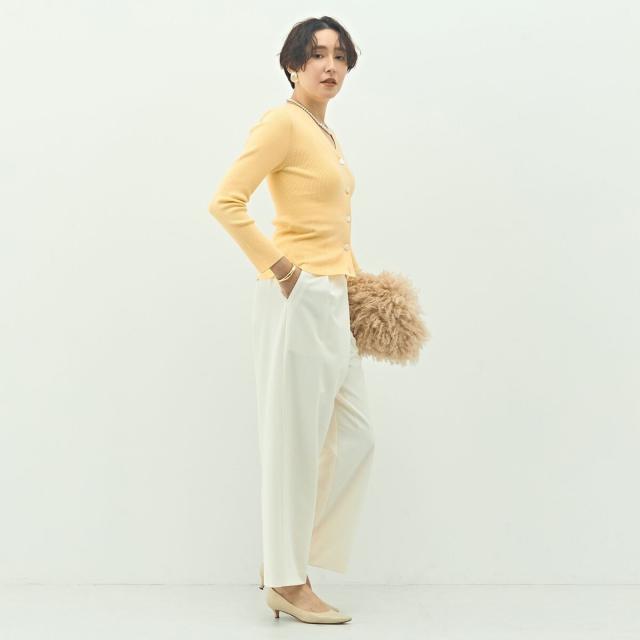 ノーリーズソフィー（NOLLEY’S sophi）/《アンサンブル対応》《手洗い可能》カシミヤ混リブVネックカーディガン