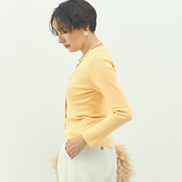 ノーリーズソフィー（NOLLEY’S sophi）/《アンサンブル対応》《手洗い可能》カシミヤ混リブVネックカーディガン