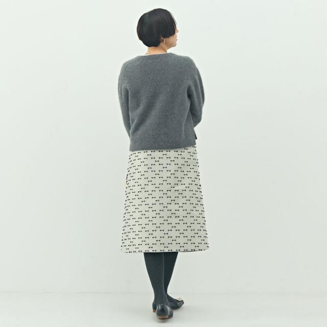 ノーリーズ（NOLLEY’S）/《セットアップ対応》ウォッシャブルリボンジャガードAラインスカート