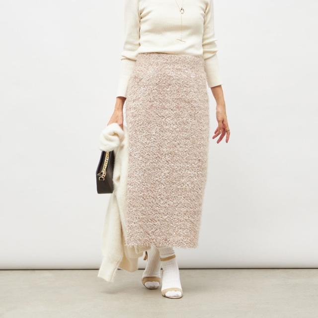 ノーリーズソフィー（NOLLEY’S sophi）/《セットアップ対応》ウォッシャブルフェザーチュールタイトスカート