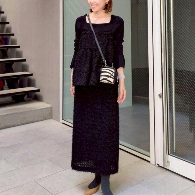 ノーリーズソフィー（NOLLEY’S sophi）/《セットアップ対応》ウォッシャブルフェザーチュールタイトスカート