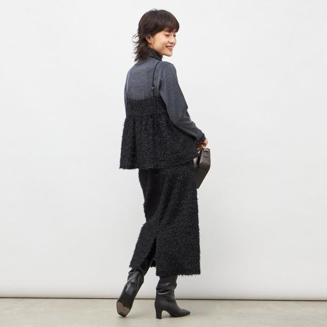 ノーリーズソフィー（NOLLEY’S sophi）/《セットアップ対応》ウォッシャブルフェザーチュールタイトスカート