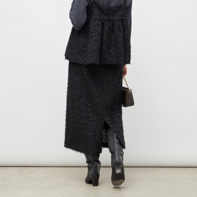 ノーリーズソフィー（NOLLEY’S sophi）/《セットアップ対応》ウォッシャブルフェザーチュールタイトスカート