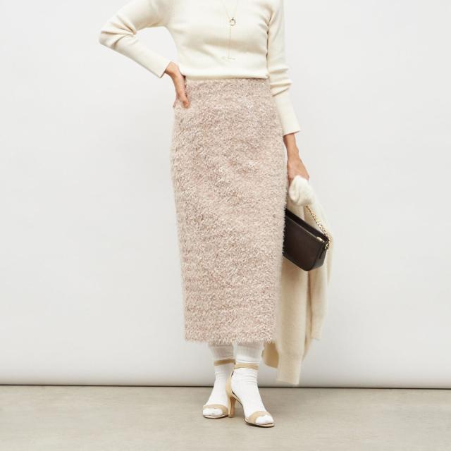 ノーリーズソフィー（NOLLEY’S sophi）/《セットアップ対応》ウォッシャブルフェザーチュールタイトスカート