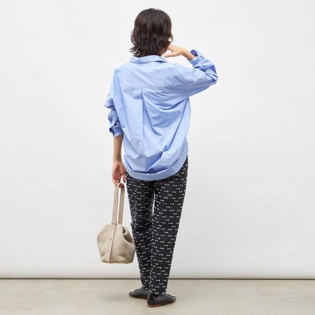 ノーリーズ（NOLLEY’S）/《セットアップ対応》ウォッシャブルリボンジャガードタックテーパードパンツ