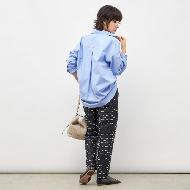 ノーリーズ（NOLLEY’S）/《セットアップ対応》ウォッシャブルリボンジャガードタックテーパードパンツ