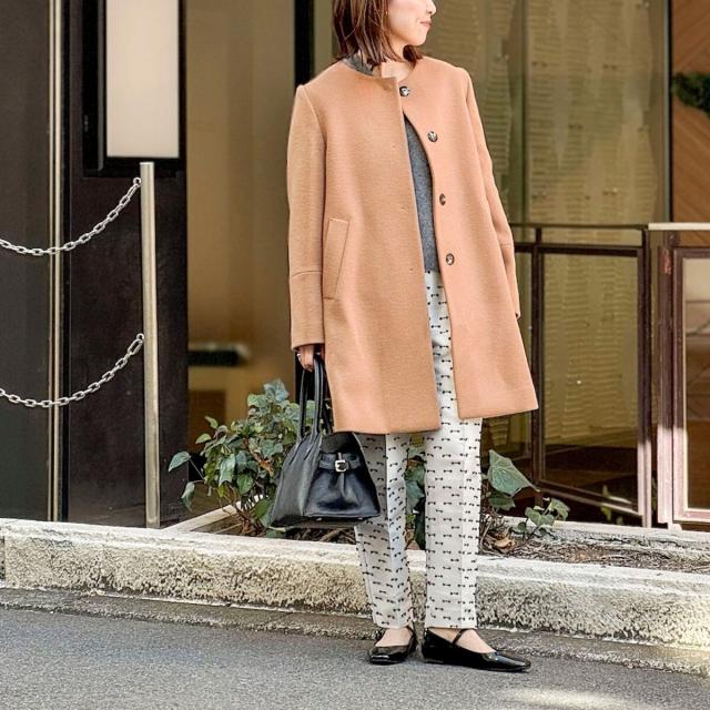 ノーリーズ（NOLLEY’S）/《セットアップ対応》ウォッシャブルリボンジャガードタックテーパードパンツ