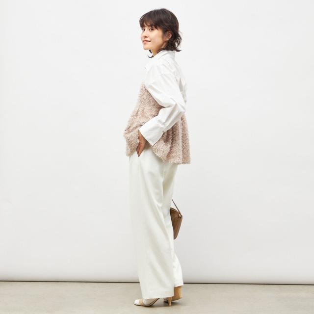 ノーリーズソフィー（NOLLEY’S sophi）/《セットアップ対応》ウォッシャブルフェザーチュールキャミブラウス